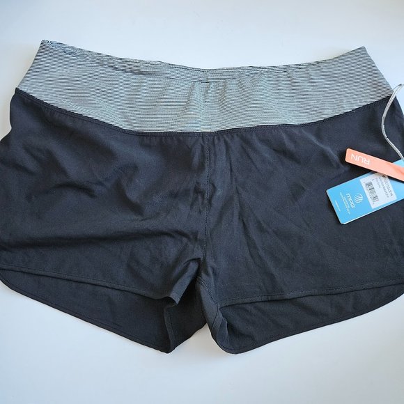 Mondetta MPG Narrow Stripe Waistband Short (Black Combo, Size Large) - Picture 1 of 4